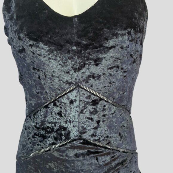 Sea & Her Black Velvet One Piece V Neck Swimsuit Bathing Suit Size - Picture 3 of 11
